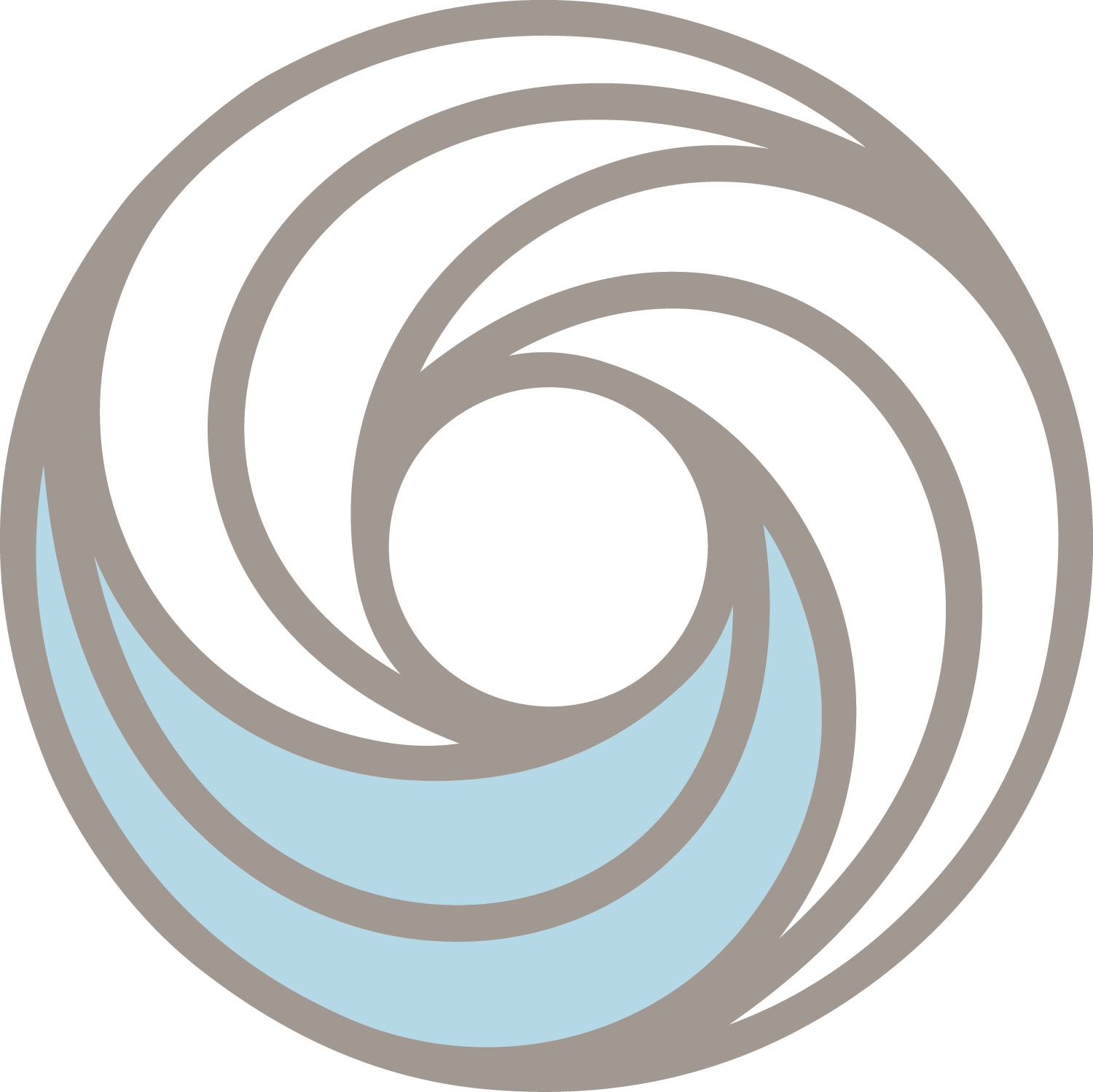 Hypnomothering logo blue swirl icon