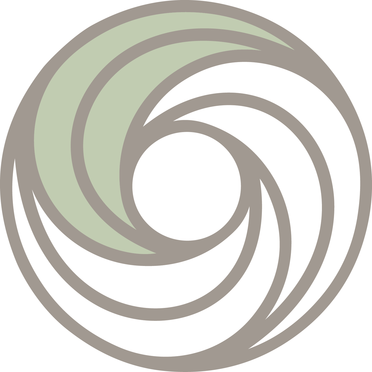 Hypnomothering logo green swirl icon